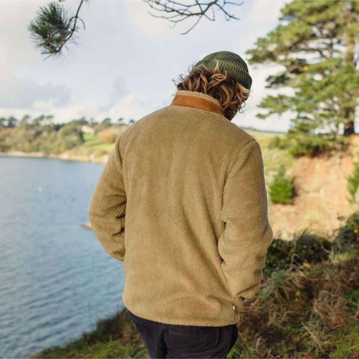 Passenger Men's Trekker Deep Pile Sherpa Fleece Jacket Biscuit / Small-Biscuit / Medium-Biscuit / Large-Biscuit / X-Large - 53 Degrees North 