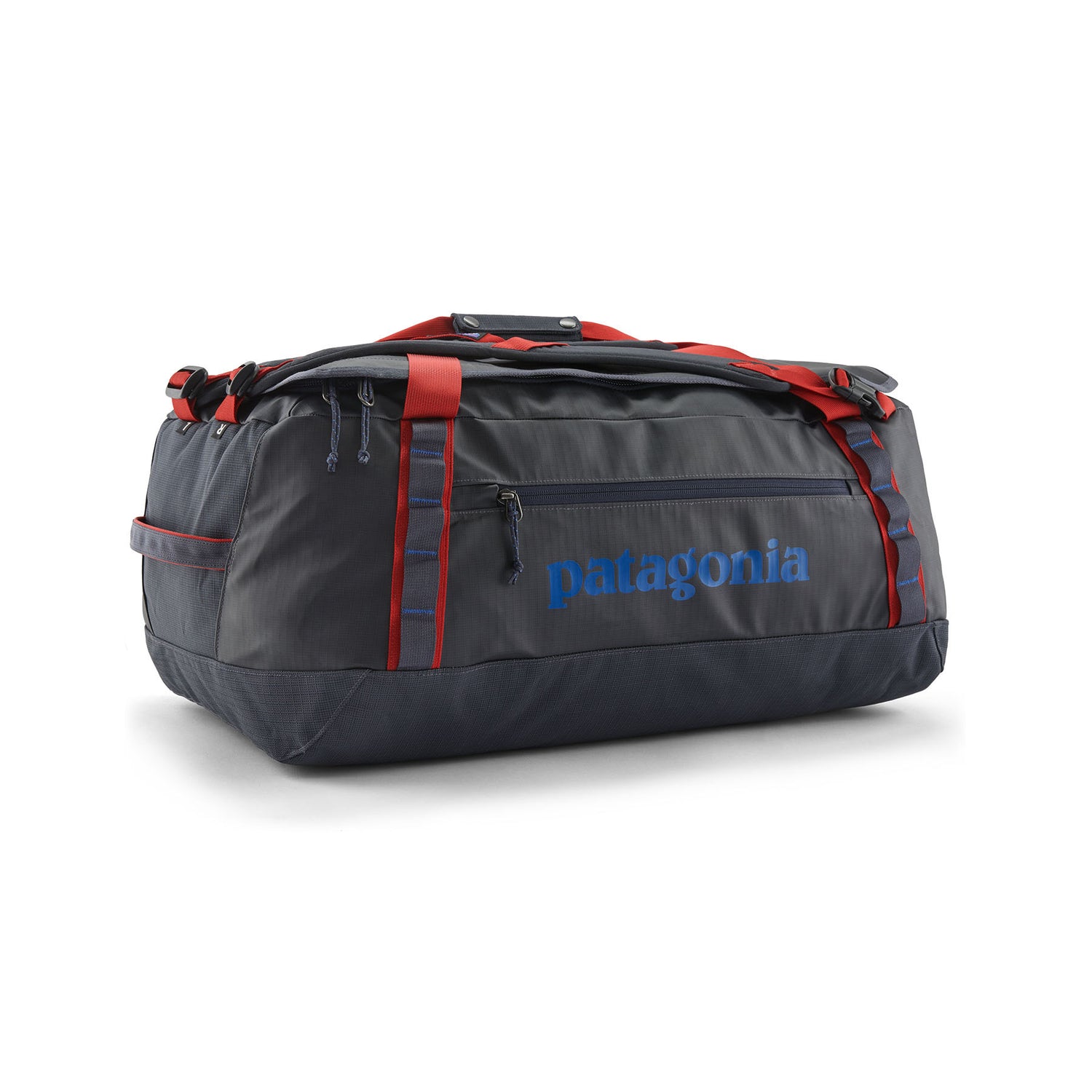 Patagonia Black Hole Duffel 55L Smolder Blue/Amanita Red-Black-Smolder Blue-Black/Black - 53 Degrees North 