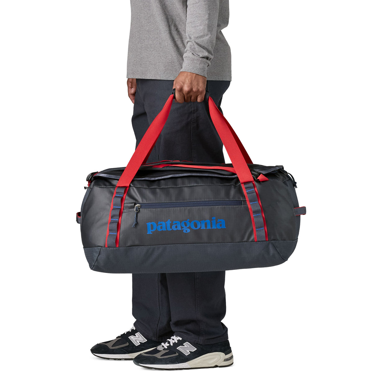 Patagonia Black Hole Duffel 55L Smolder Blue/Amanita Red-Black-Smolder Blue-Black/Black - 53 Degrees North 