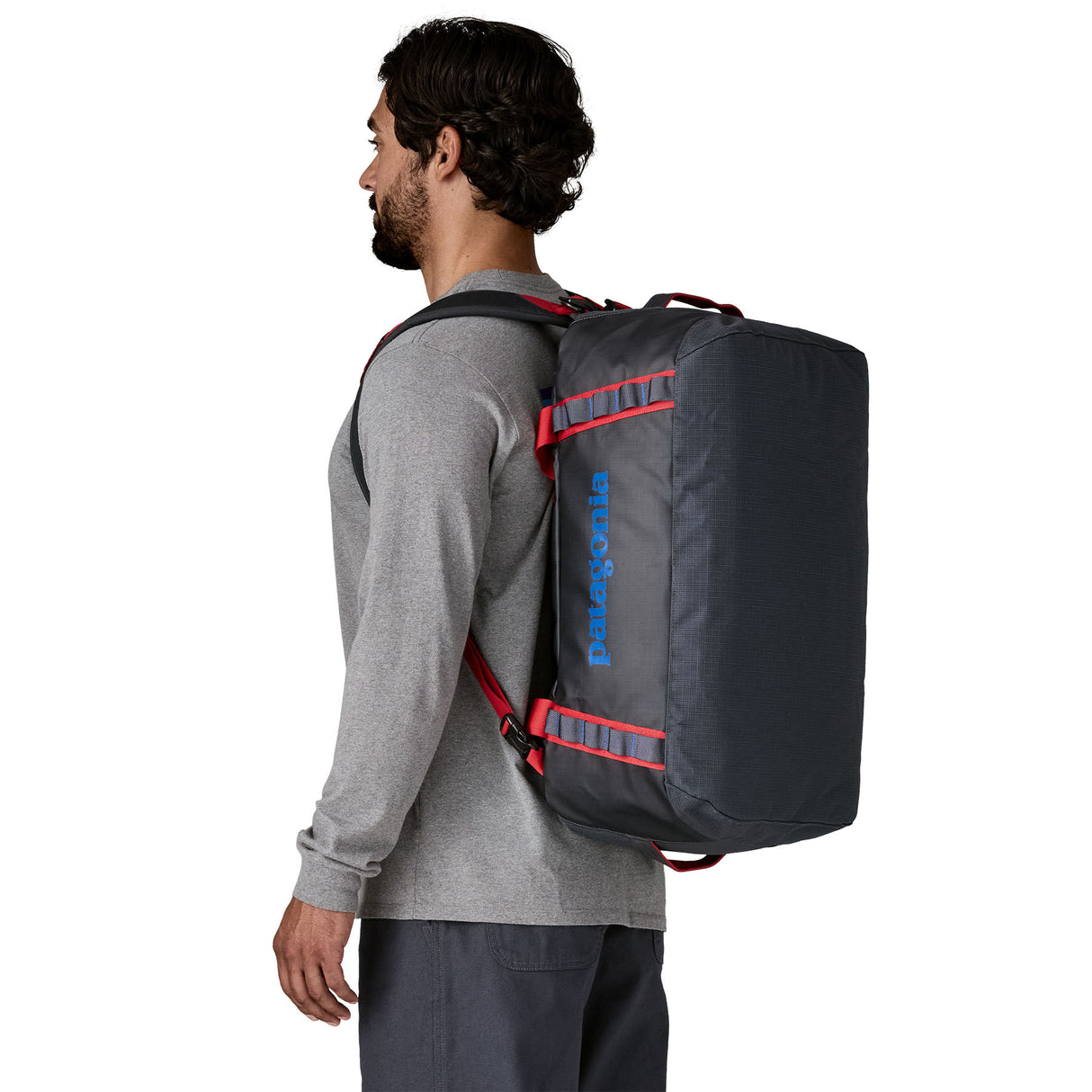 Patagonia Black Hole Duffel Bag - 40L Smolder Blue/Amanita Red-Birch White-Black-Smolder Blue - 53 Degrees North 