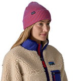 Patagonia Fisherman's Rolled Beanie Contrast Stripe/Black-Contrast Stripe/Brisk Purple-Cascade Green-Black-Navy Blue - 53 Degrees North 