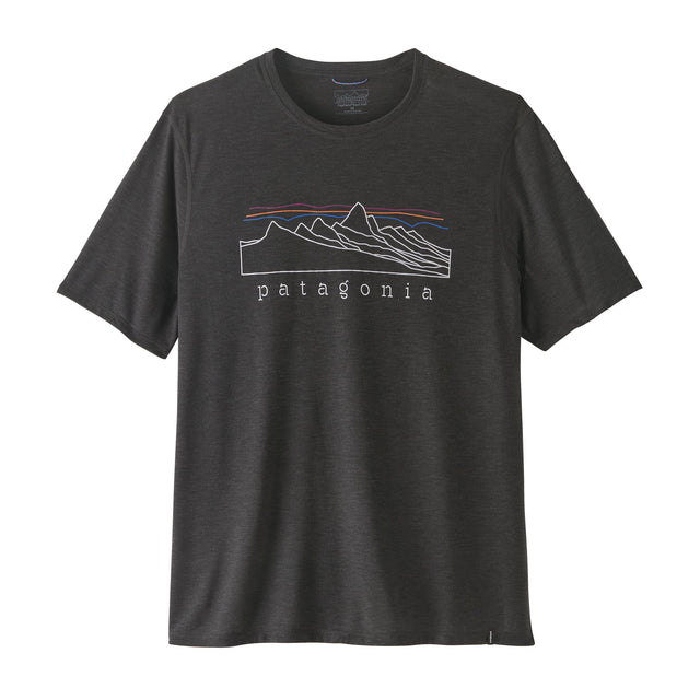 Patagonia Men's Cap Cool Trail Shirt Stratapeaks Ink Black / Small - 53 Degrees North