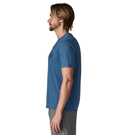 Patagonia Men's Cap Cool Trail Shirt - Stratapeaks Aquatic Blue / Small-Aquatic Blue / Medium-Aquatic Blue / Large-Aquatic Blue / X-Large-Aquatic Blue / XX-Large - 53 Degrees North 