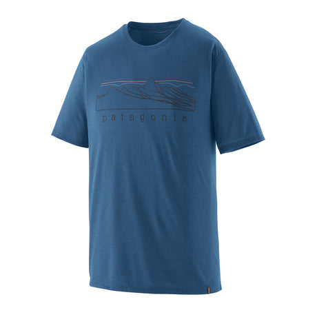 Patagonia Men's Cap Cool Trail Shirt - Stratapeaks Aquatic Blue / Small-Aquatic Blue / Medium-Aquatic Blue / Large-Aquatic Blue / X-Large-Aquatic Blue / XX-Large - 53 Degrees North 