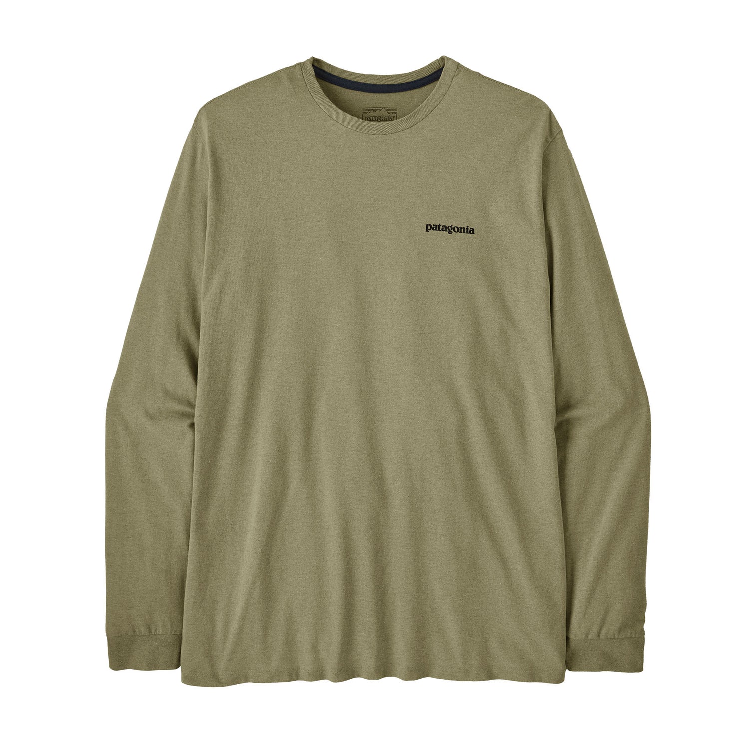Patagonia Men's Long Sleeve P-6 Logo Responsibili-Tee P-6 Outline/Gumtree green / Small-P-6 Outline/Gumtree green / Medium-P-6 Outline/Gumtree green / Large-P-6 Outline/Gumtree green / X-Large-P-6 Outline/Gumtree green / XX-Large - 53 Degrees North 
