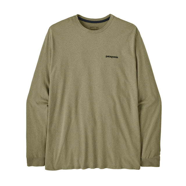 Patagonia Men's Long Sleeve P-6 Logo Responsibili-Tee P-6 Outline/Gumtree green / Small-P-6 Outline/Gumtree green / Medium-P-6 Outline/Gumtree green / Large-P-6 Outline/Gumtree green / X-Large-P-6 Outline/Gumtree green / XX-Large - 53 Degrees North 