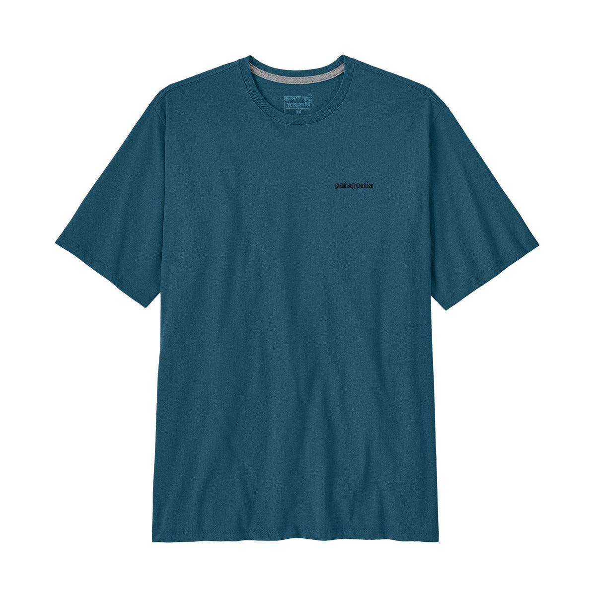 Patagonia Men's P 6 Logo Responsibili Tee Glacial Blue / Small - 53 Degrees North
