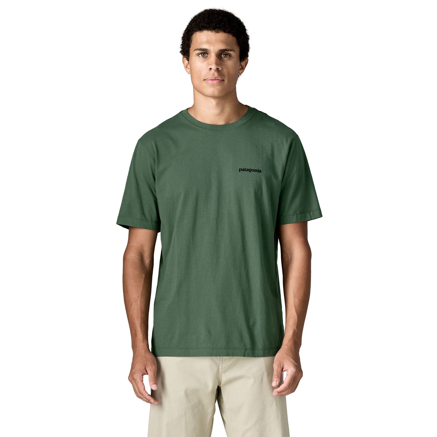 Patagonia Men's P 6 Logo Tee Shirt Canopy Green / Small - 53 Degrees North