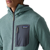 Patagonia Men's R1 Air Full-Zip Hooded Lightweight Fleece Jacket Blue Sage / Small-Blue Sage / Medium-Blue Sage / Large-Blue Sage / X-Large-Blue Sage / XX-Large - 53 Degrees North 