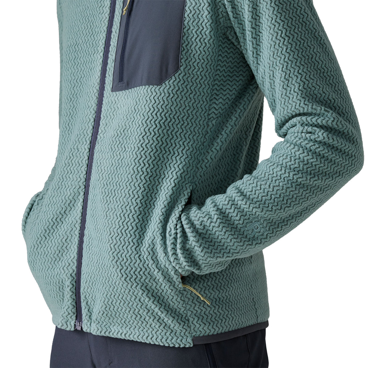 Patagonia Men's R1 Air Full-Zip Hooded Lightweight Fleece Jacket Blue Sage / Small-Blue Sage / Medium-Blue Sage / Large-Blue Sage / X-Large-Blue Sage / XX-Large - 53 Degrees North 