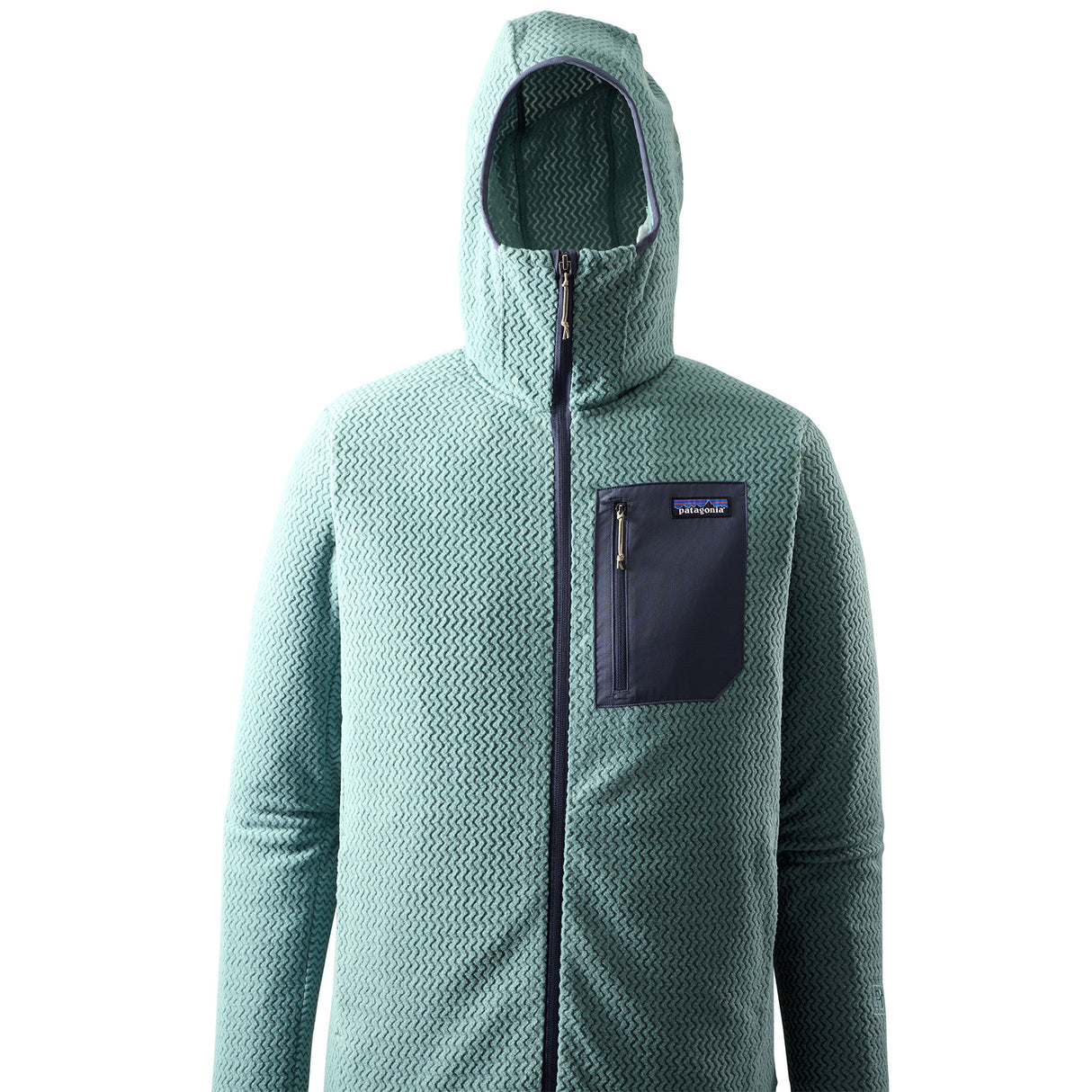 Patagonia Men's R1 Air Full-Zip Hooded Lightweight Fleece Jacket Blue Sage / Small-Blue Sage / Medium-Blue Sage / Large-Blue Sage / X-Large-Blue Sage / XX-Large - 53 Degrees North 