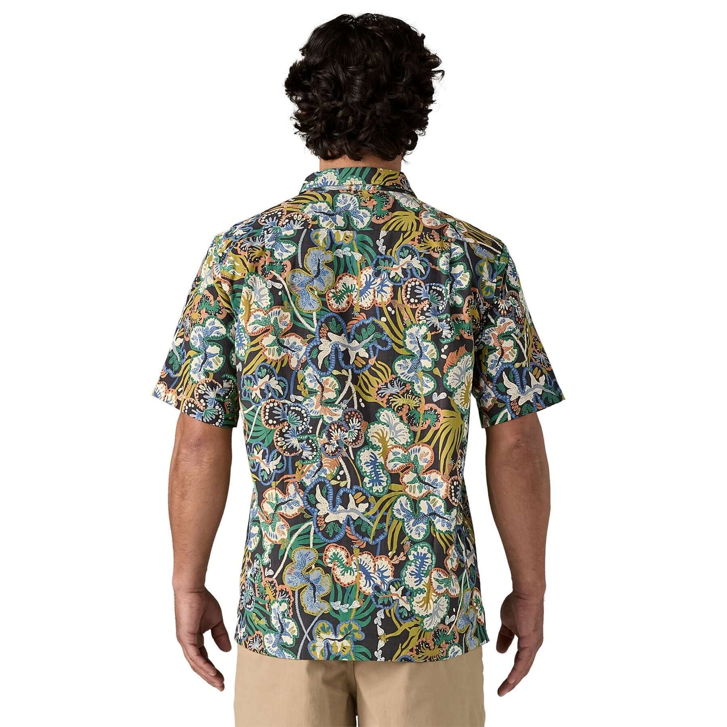 Patagonia Men's Tropical Island Camp Shirt Undersea/Ink Black / Small - 53 Degrees North