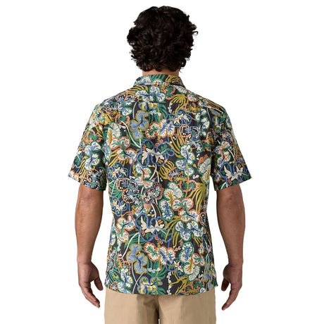 Patagonia Men's Tropical Island Camp Shirt Undersea/Ink Black / Small - 53 Degrees North