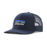 Patagonia P-6 Logo Trucker Hat Shore Blue-White/Quiet Violet-Gumtree Green-Forge Grey-Potters Red - 53 Degrees North 