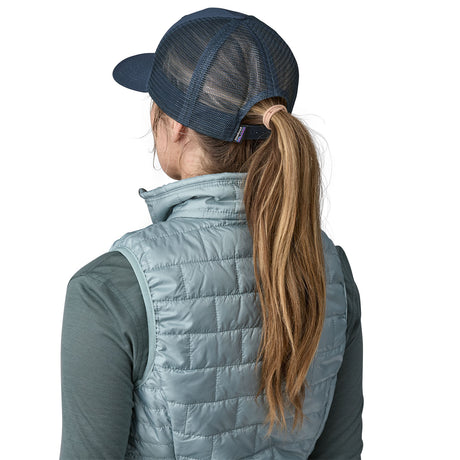 Patagonia P-6 Logo Trucker Hat Shore Blue-White/Quiet Violet-Gumtree Green-Forge Grey-Potters Red - 53 Degrees North 