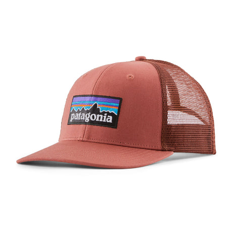Patagonia P-6 Logo Trucker Hat Shore Blue-White/Quiet Violet-Gumtree Green-Forge Grey-Potters Red - 53 Degrees North 