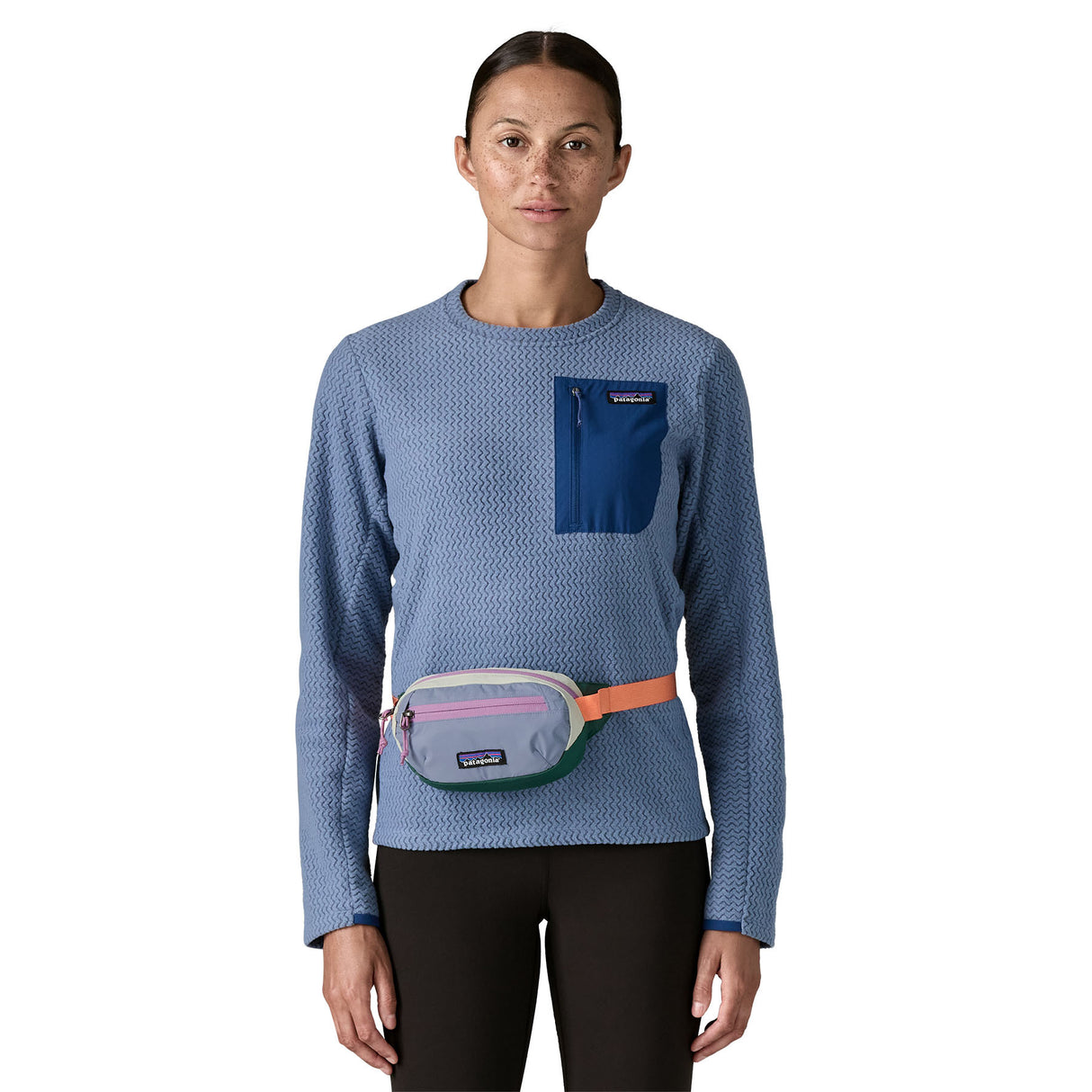 Patagonia Terravia Mini Hip Pack Patchwork/Gumtree Green-Quiet Violet-Black-Smolder Blue-Patchwork/Barnacle Blue - 53 Degrees North 