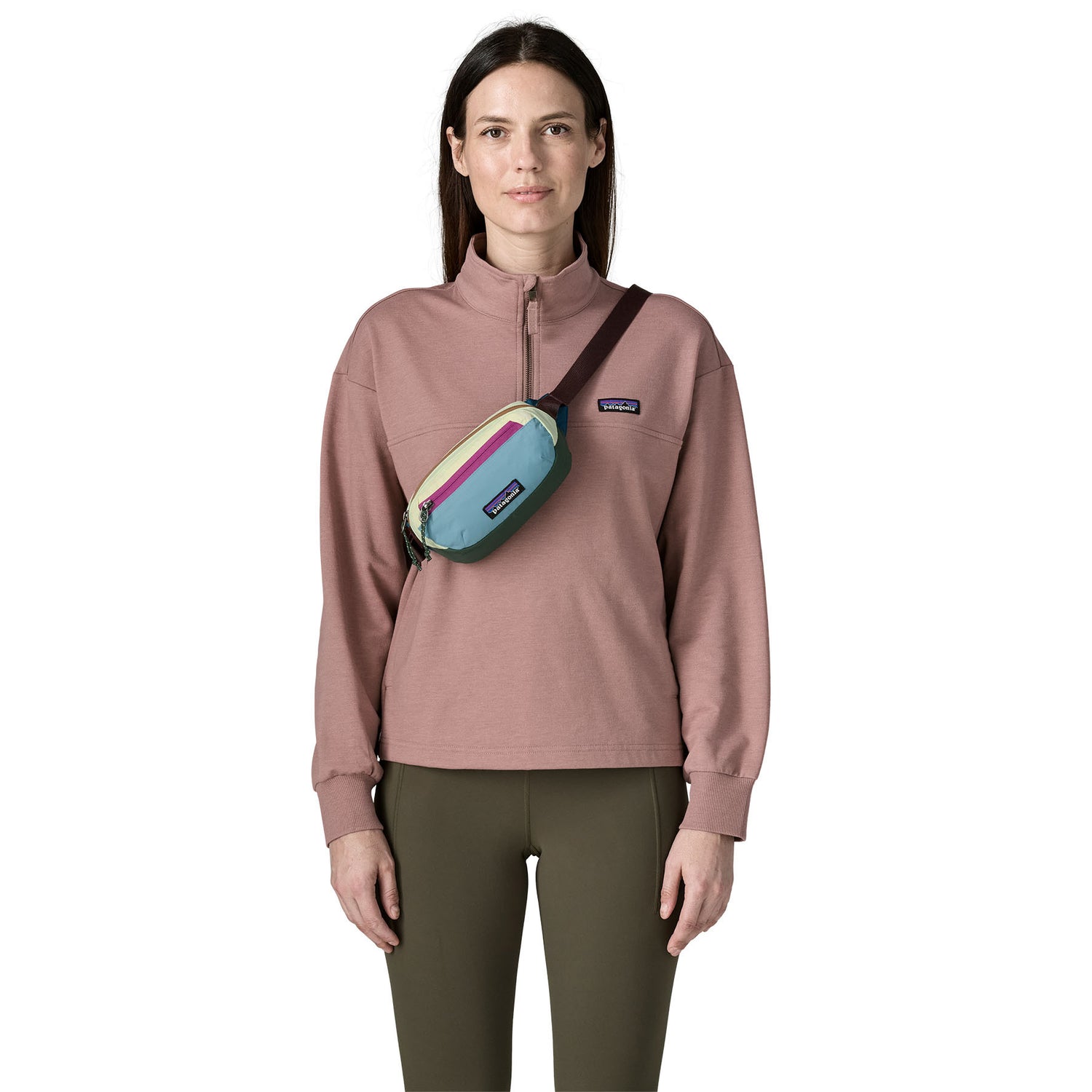 Patagonia Terravia Mini Hip Pack Patchwork/Snowmelt Blue - 53 Degrees North