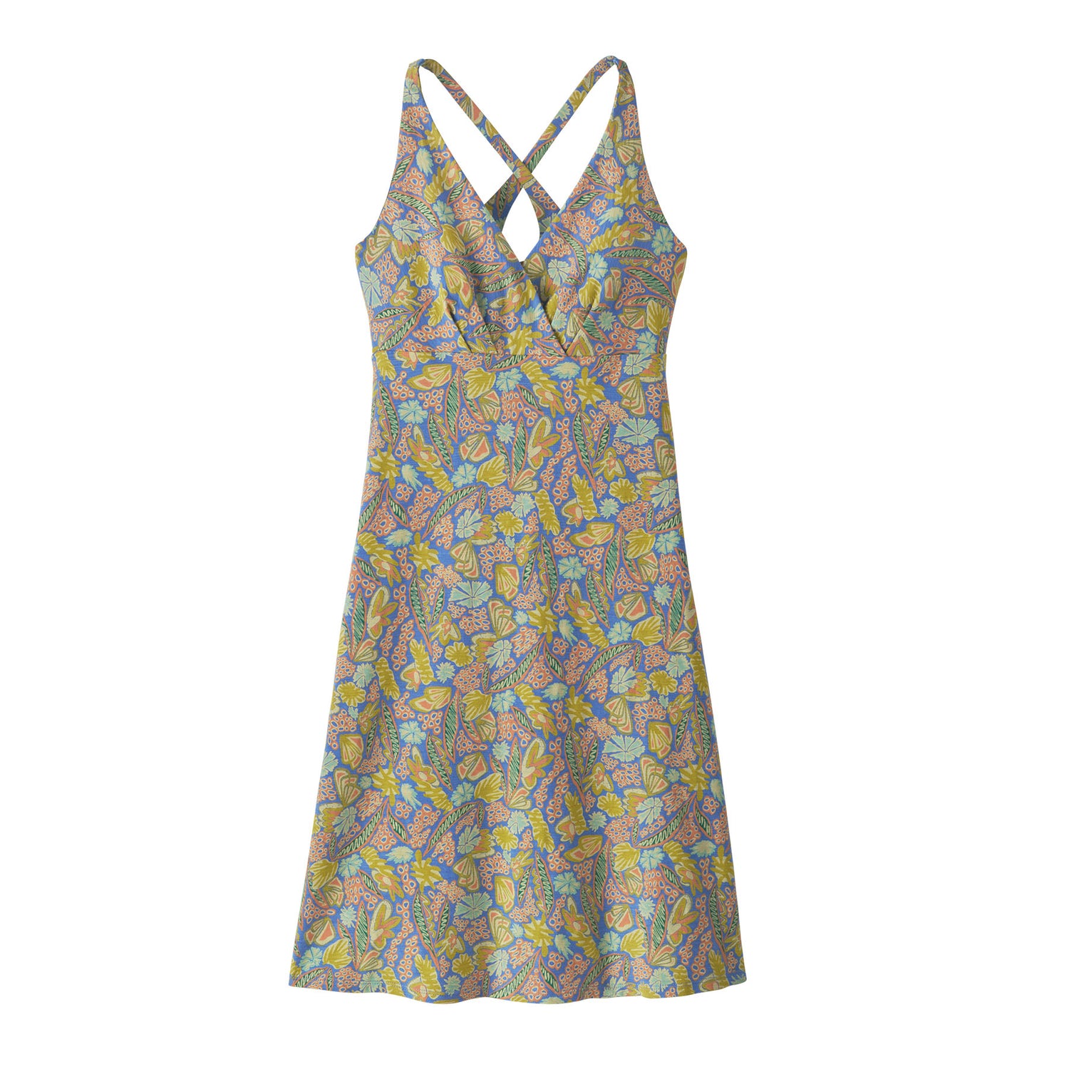 Patagonia Women's Amber Dawn Dress Bees and Flowers/Heartleaf Green / X-Small-Bees and Flowers/Heartleaf Green / Small-Bees and Flowers/Heartleaf Green / Medium-Bees and Flowers/Heartleaf Green / Large-Flourish/Abundant Blue / X-Small - 53 Degrees North 