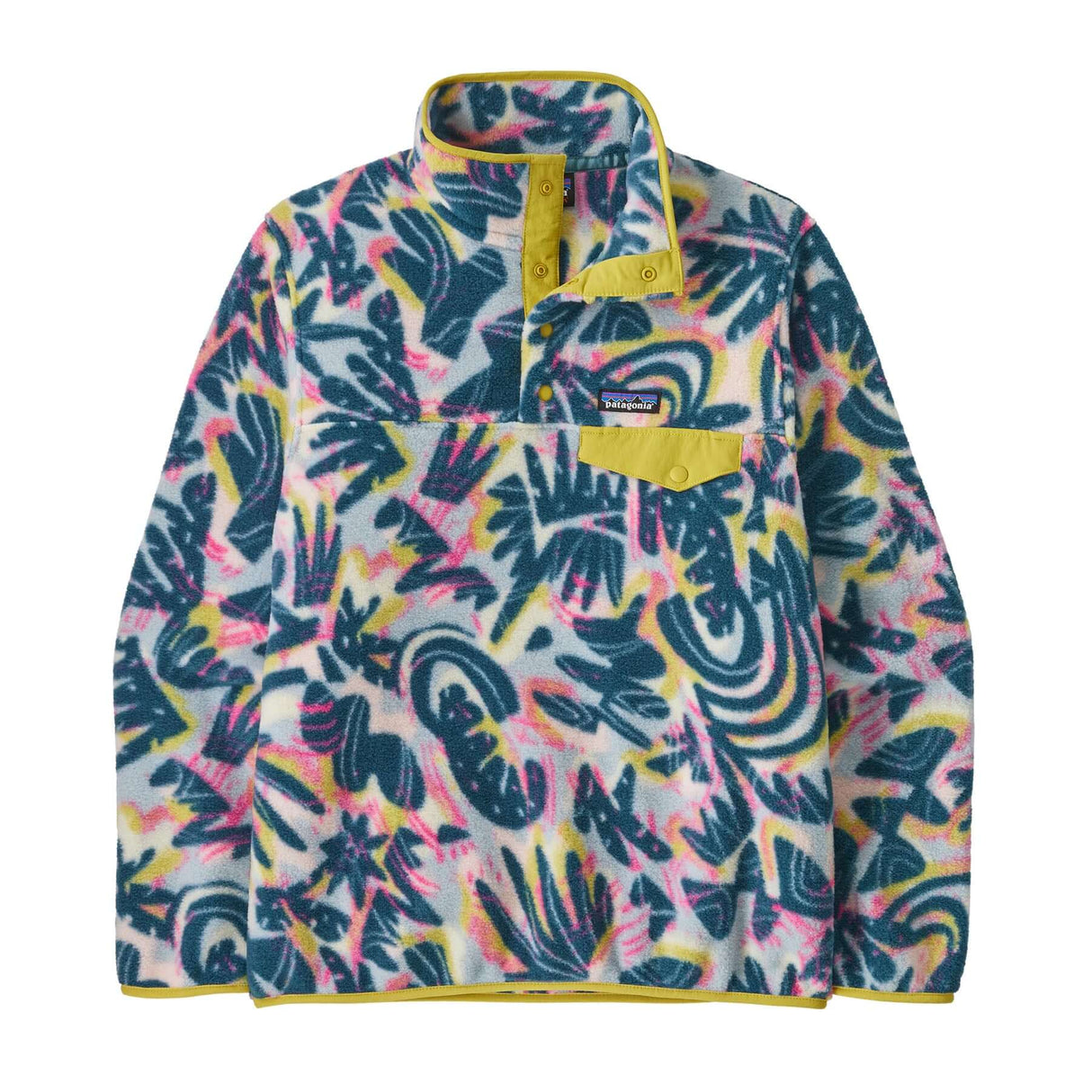 Patagonia Women's Lightweight Synchilla Snap-T Pullover Swallowtail Geo/Still Blue / X-Small-Swallowtail Geo/Still Blue / Small-Swallowtail Geo/Still Blue / Medium-Swallowtail Geo/Still Blue / Large-Swallowtail Geo/Still Blue / X-Large - 53 Degrees North 