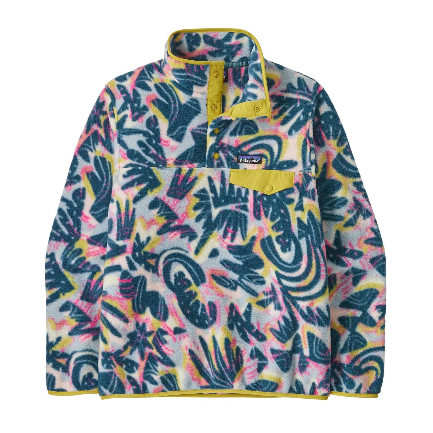 Patagonia Women's Lightweight Synchilla Snap-T Pullover Swallowtail Geo/Still Blue / X-Small-Swallowtail Geo/Still Blue / Small-Swallowtail Geo/Still Blue / Medium-Swallowtail Geo/Still Blue / Large-Swallowtail Geo/Still Blue / X-Large - 53 Degrees North 