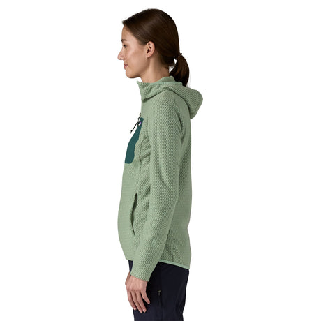 Patagonia Women's R1 Air Full-Zip Hooded Fleece Jacket Weathered Stone / X-Small-Weathered Stone / Small-Weathered Stone / Medium-Weathered Stone / Large-Weathered Stone / X-Large - 53 Degrees North 