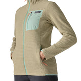 Patagonia Women's R1 Air Full-Zip Hooded Fleece Jacket Weathered Stone / X-Small-Weathered Stone / Small-Weathered Stone / Medium-Weathered Stone / Large-Weathered Stone / X-Large - 53 Degrees North 