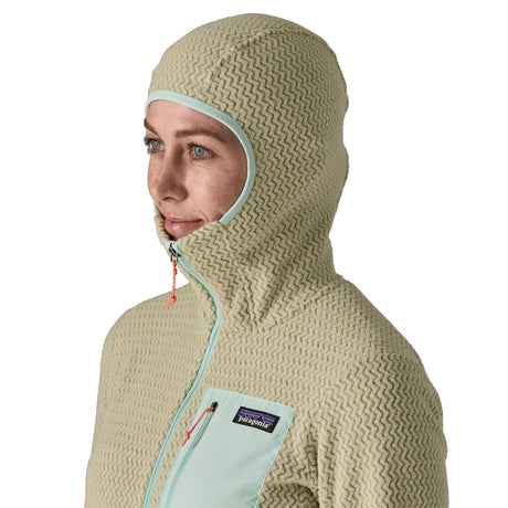 Patagonia Women's R1 Air Full-Zip Hooded Fleece Jacket Weathered Stone / X-Small-Weathered Stone / Small-Weathered Stone / Medium-Weathered Stone / Large-Weathered Stone / X-Large - 53 Degrees North 