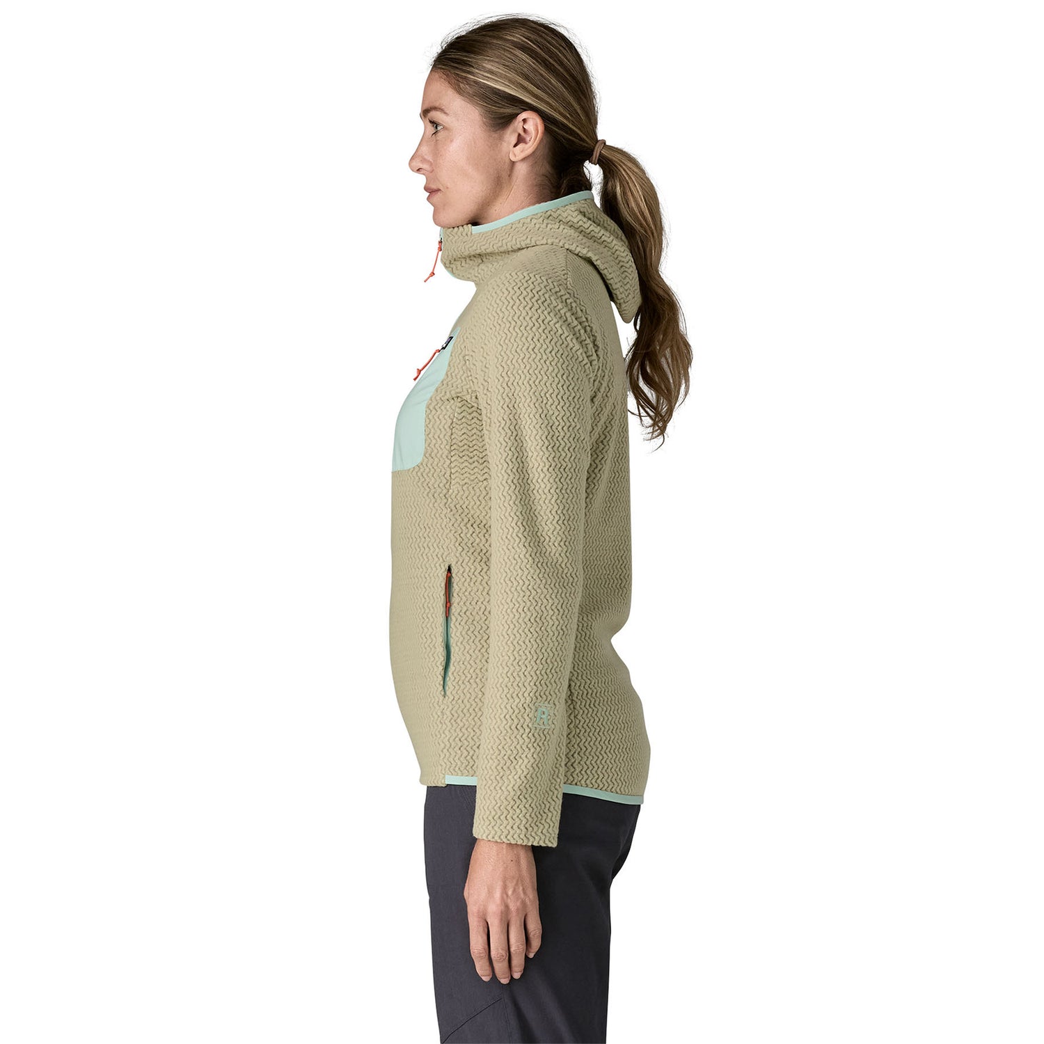 Patagonia Women's R1 Air Full-Zip Hooded Fleece Jacket Weathered Stone / X-Small-Weathered Stone / Small-Weathered Stone / Medium-Weathered Stone / Large-Weathered Stone / X-Large - 53 Degrees North 