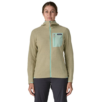 Patagonia Women's R1 Air Full-Zip Hooded Fleece Jacket Weathered Stone / X-Small-Weathered Stone / Small-Weathered Stone / Medium-Weathered Stone / Large-Weathered Stone / X-Large - 53 Degrees North 