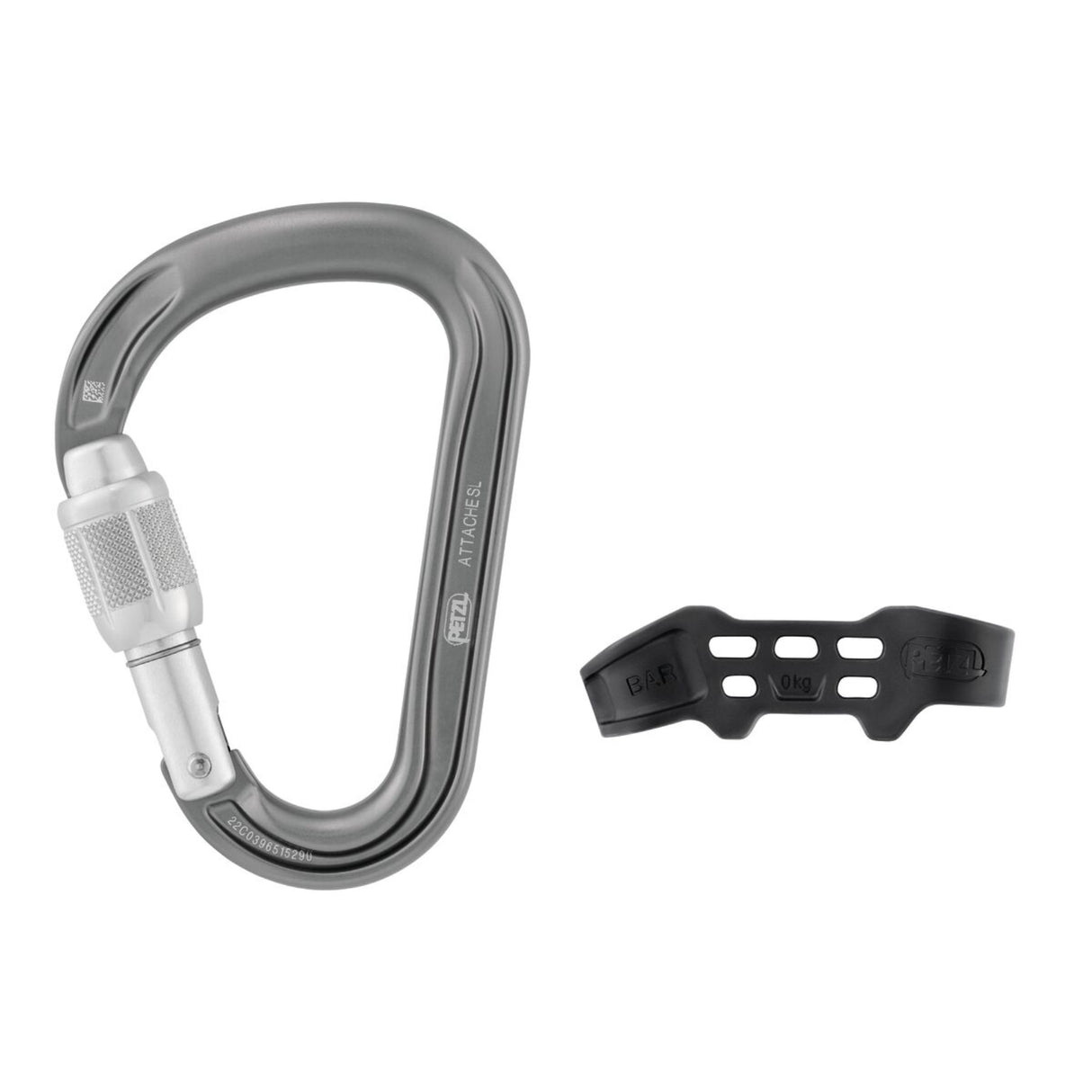 Petzl Attache Bar Carabiner Silver - 53 Degrees North 