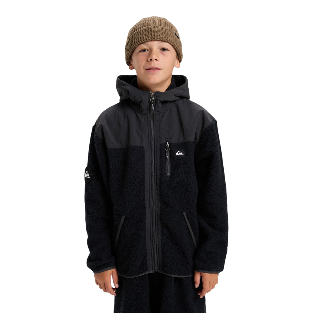 Quiksilver Boys' Back To S School Hood True Black / Age 7-8-True Black / Age 9-10-True Black / Age 11-12-True Black / Age 13-14-True Black / Age 15-16 - 53 Degrees North 