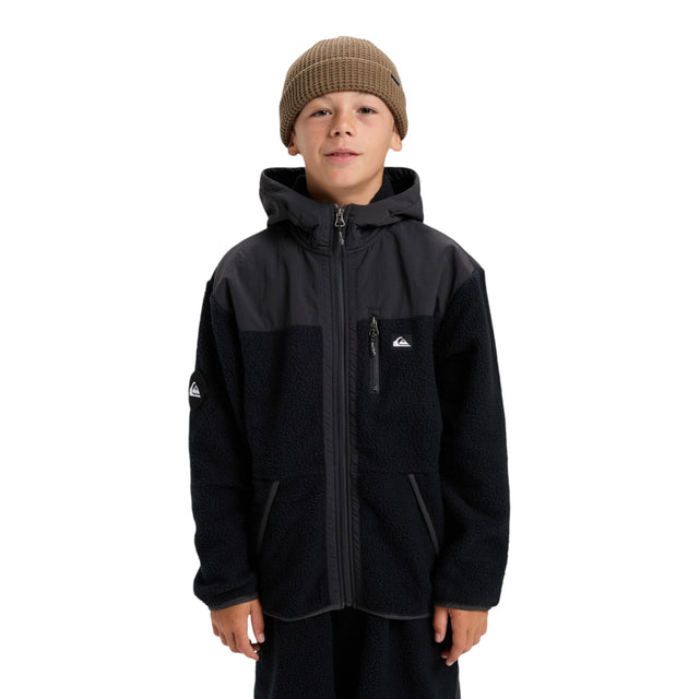 Quiksilver Boys' Back To S School Hood True Black / Age 7-8-True Black / Age 9-10-True Black / Age 11-12-True Black / Age 13-14-True Black / Age 15-16 - 53 Degrees North 