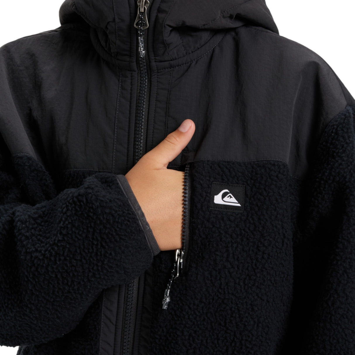 Quiksilver Boys' Back To S School Hood True Black / Age 7-8-True Black / Age 9-10-True Black / Age 11-12-True Black / Age 13-14-True Black / Age 15-16 - 53 Degrees North 