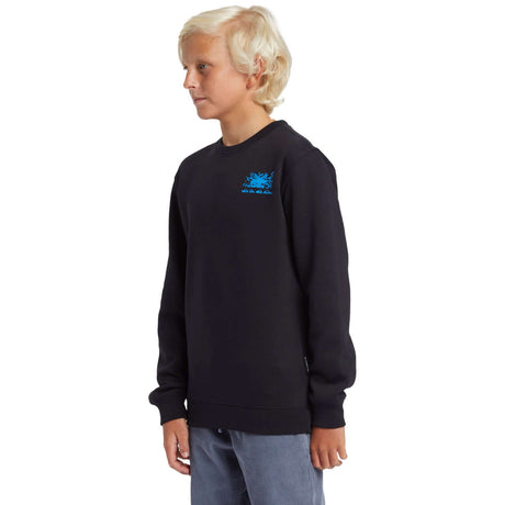 Quiksilver Boys' Graphic Crew Pullover Black / Age 7-8-Black / Age 9-10-Black / Age 11-12-Black / Age 13-14-Black / Age 15-16 - 53 Degrees North 