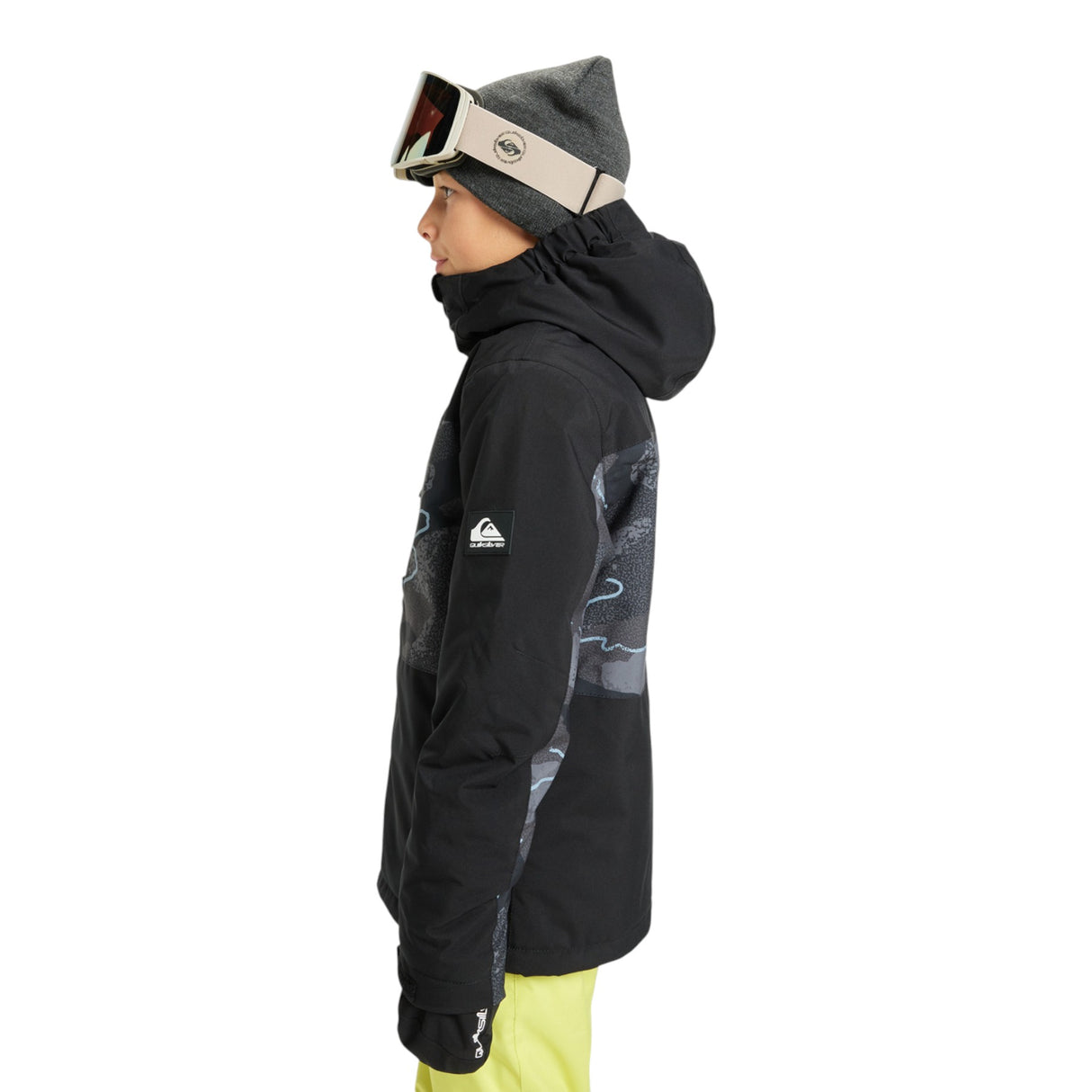 Quiksilver Boys' Side Hit Printed Ski Jacket Camostrokes True Black / Age 7-8-Camostrokes True Black / Age 9-10-Camostrokes True Black / Age 11-12-Camostrokes True Black / Age 13-14-Camostrokes True Black / Age 15-16 - 53 Degrees North 