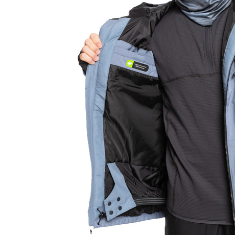 Quiksilver Men's Mission Block Ski Jacket Flint Stone / Small-Flint Stone / Medium-Flint Stone / Large-Flint Stone / X-Large - 53 Degrees North 