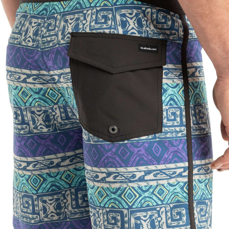 Quiksilver Men's Surfsilk Scallop 18 Shorts Global Heat Dusted Peri / Small-Global Heat Dusted Peri / Medium-Global Heat Dusted Peri / Large-Global Heat Dusted Peri / X-Large-Global Heat Dusted Peri / XX-Large - 53 Degrees North 