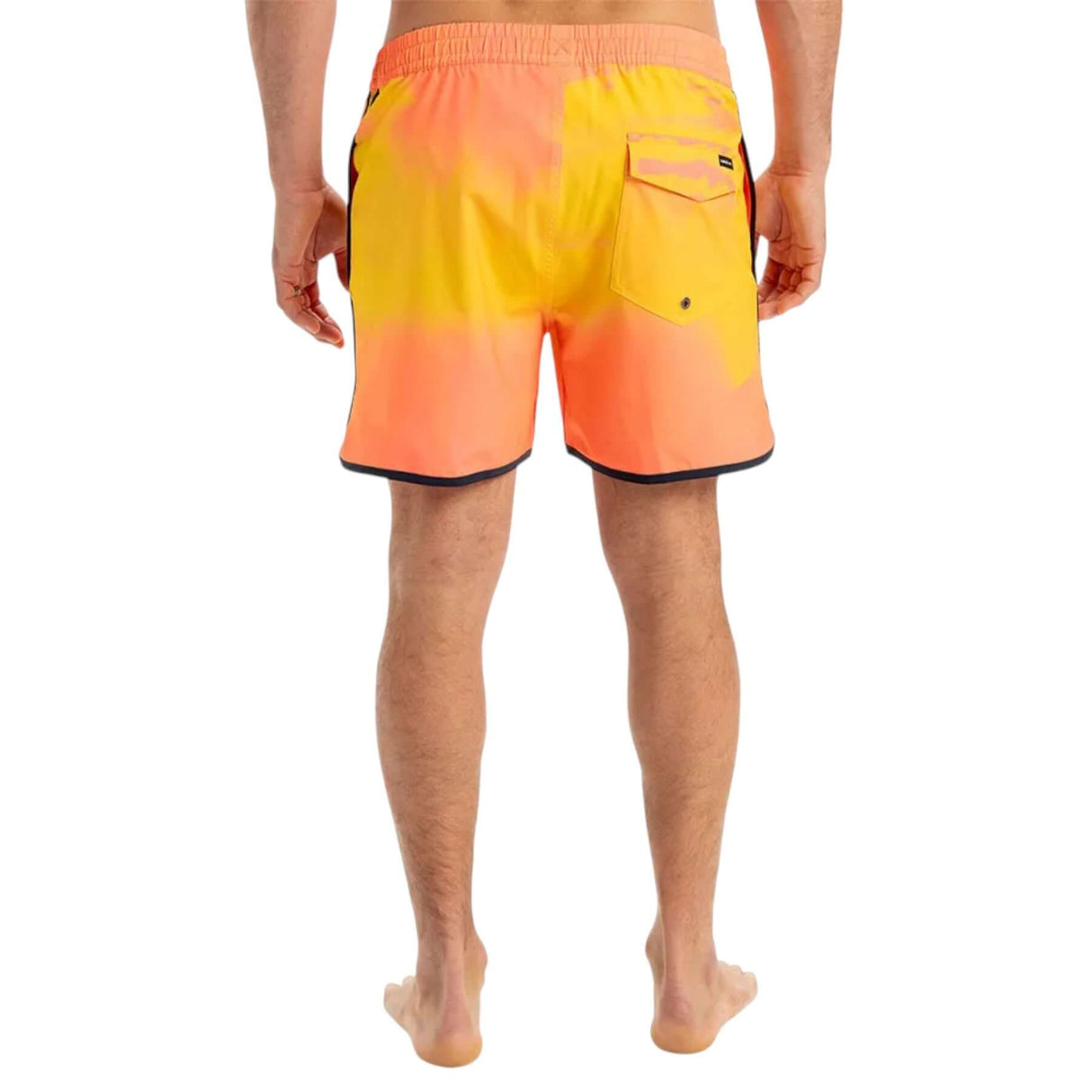 Quiksilver Men's Surfsilk Scallop Volley 16 Shorts Fiery Coral Bloomfade / Small-Fiery Coral Bloomfade / Medium-Fiery Coral Bloomfade / Large-Fiery Coral Bloomfade / X-Large-Fiery Coral Bloomfade / XX-Large - 53 Degrees North 