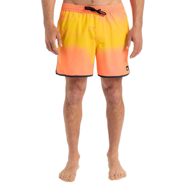 Quiksilver Men's Surfsilk Scallop Volley 16 Shorts Fiery Coral Bloomfade / Small-Fiery Coral Bloomfade / Medium-Fiery Coral Bloomfade / Large-Fiery Coral Bloomfade / X-Large-Fiery Coral Bloomfade / XX-Large - 53 Degrees North 