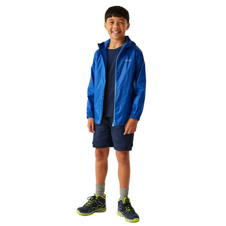 Regatta Kids' Pack-It Waterproof Packaway Jacket Olympian Blue / Age 3-4-Olympian Blue / Age 5-6-Olympian Blue / Age 7-8-Olympian Blue / Age 9-10-Olympian Blue / Age 11-12 #- 53 Degrees North 