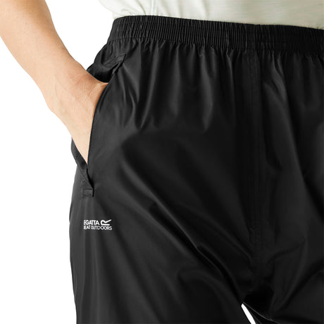 Regatta Women's Pack-It Waterproof Overtrousers Midnight / Small-Midnight / Medium-Midnight / Large-Midnight / X-Large-Black / Small #- 53 Degrees North 