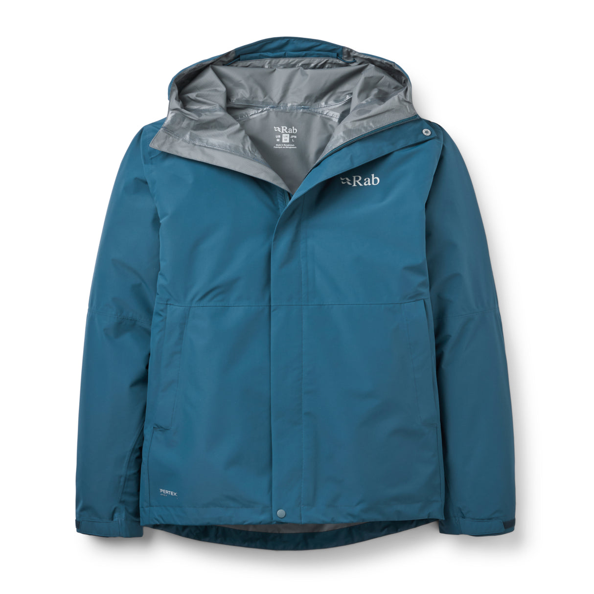 Rab Men's Downpour Waterproof Jacket Tempest Blue / Small-Tempest Blue / Medium-Tempest Blue / Large-Tempest Blue / X-Large-Tempest Blue / XX-Large - 53 Degrees North 