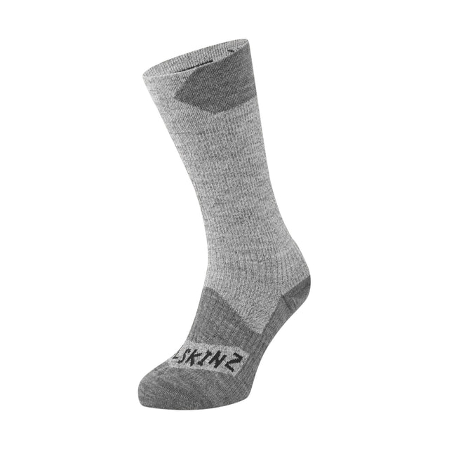 Sealskinz Raynham Waterproof All Weather Mid Length Socks Grey / Small-Grey / Medium-Grey / Large-Grey / X-Large #- 53 Degrees North 