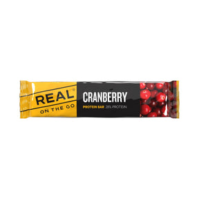Real Turmat Protein Bar Cranberry 40g Yellow - 53 Degrees North 