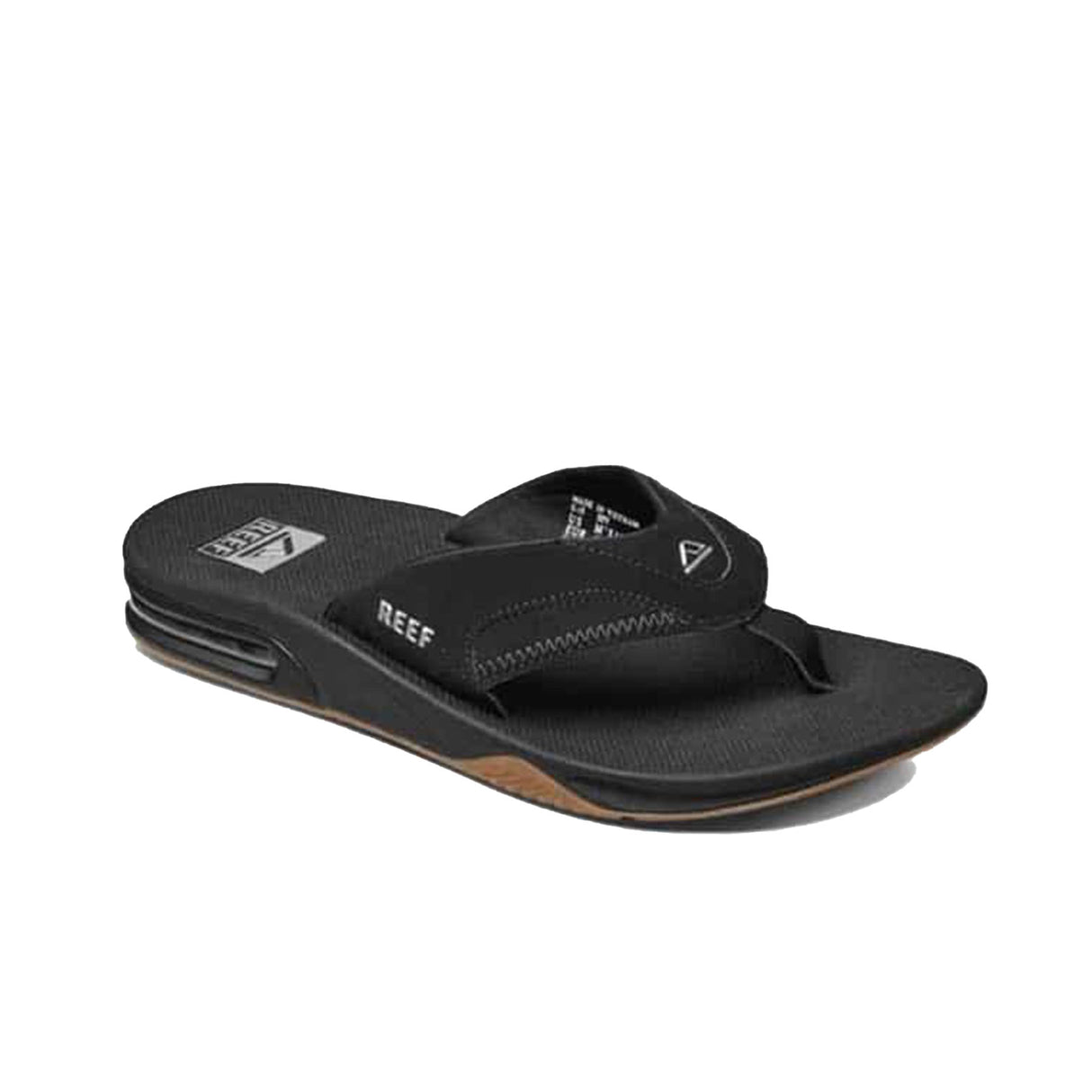 Reef Men's Fanning Flip Flops Black/Silver / 8-Black/Silver / 9-Black/Silver / 10-Black/Silver / 11-Black/Silver / 12 - 53 Degrees North 