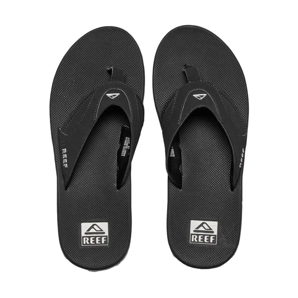 Reef Men's Fanning Flip Flops Black/Silver / 8-Black/Silver / 9-Black/Silver / 10-Black/Silver / 11-Black/Silver / 12 - 53 Degrees North 