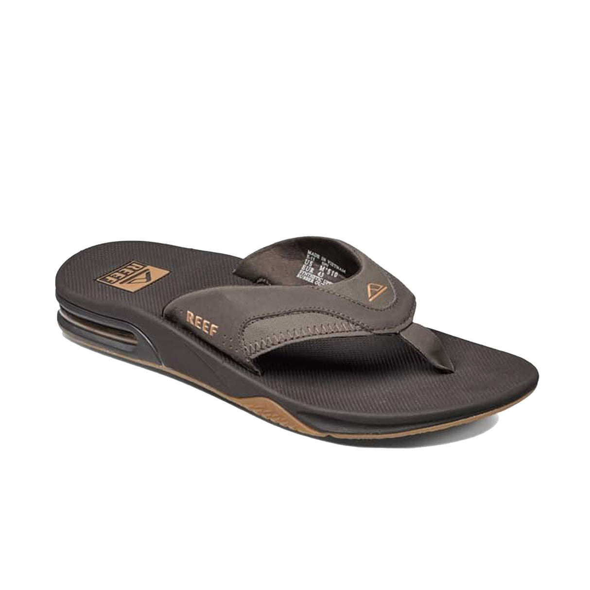 Reef Men's Fanning Flip Flops Black/Silver / 8-Black/Silver / 9-Black/Silver / 10-Black/Silver / 11-Black/Silver / 12 - 53 Degrees North 