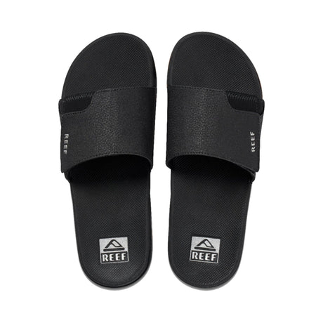 Reef Men's Fanning Slide Flip Flops Black/Silver / 8-Black/Silver / 9-Black/Silver / 10-Black/Silver / 11-Black/Silver / 12 - 53 Degrees North 