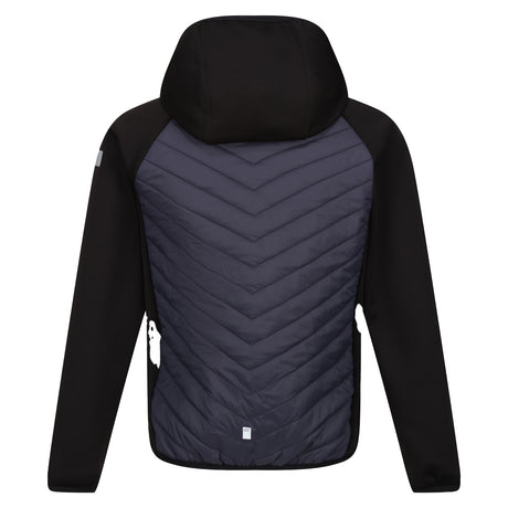 Regatta Kids Kids' Kielder VII Hybrid Hoody Jacket Black/Seal Grey / Age 3-4-Black/Seal Grey / Age 5-6-Black/Seal Grey / Age 7-8-Black/Seal Grey / Age 9-10-Black/Seal Grey / Age 11-12 - 53 Degrees North 